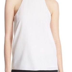 Tibi Ivory Silk Halter